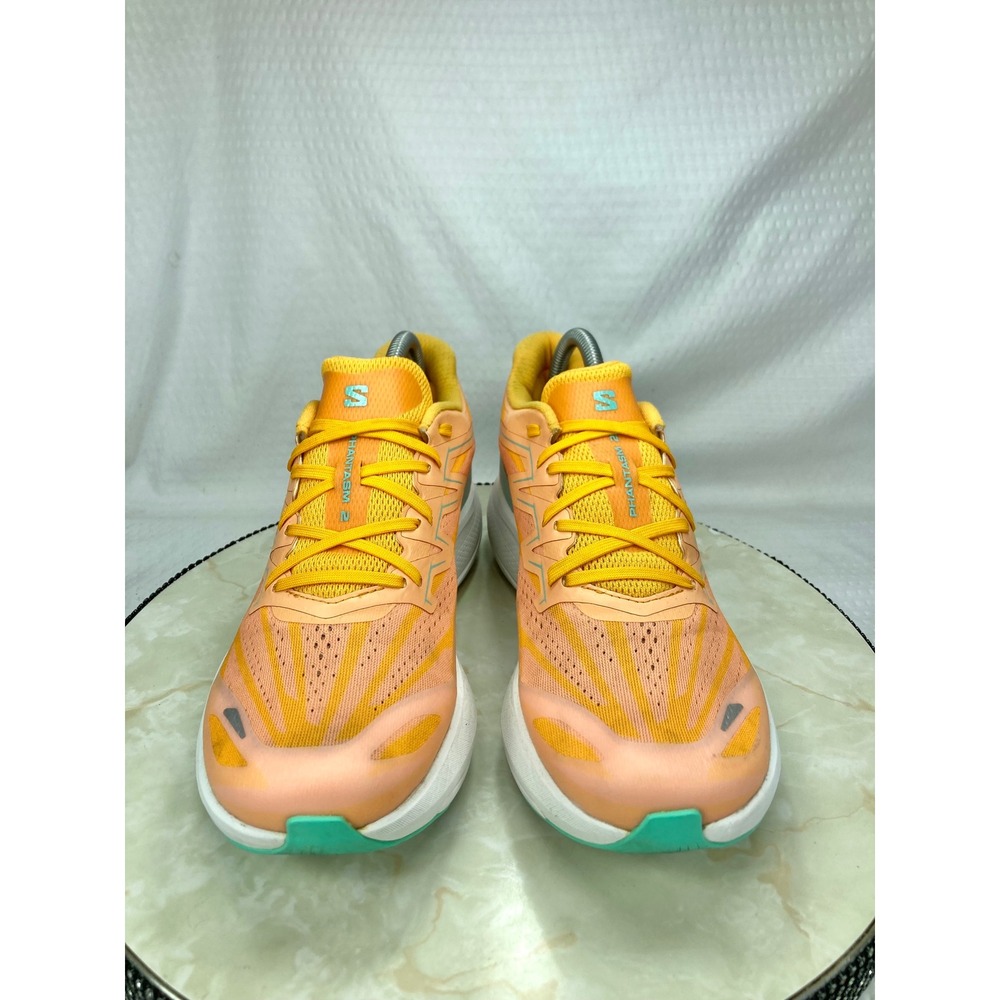 Salomon Phantasm 2 Road Running Shoes Womens 9 Orange Yellow Sporty Gym Sneakers - Picture 3 of 11